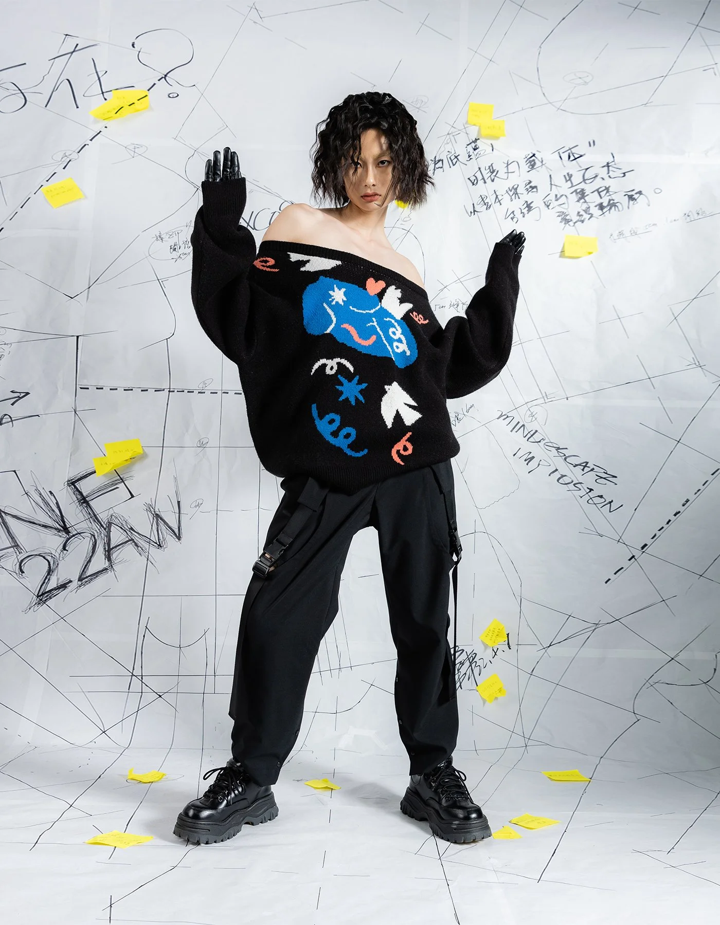 Cross over sweater hot sale